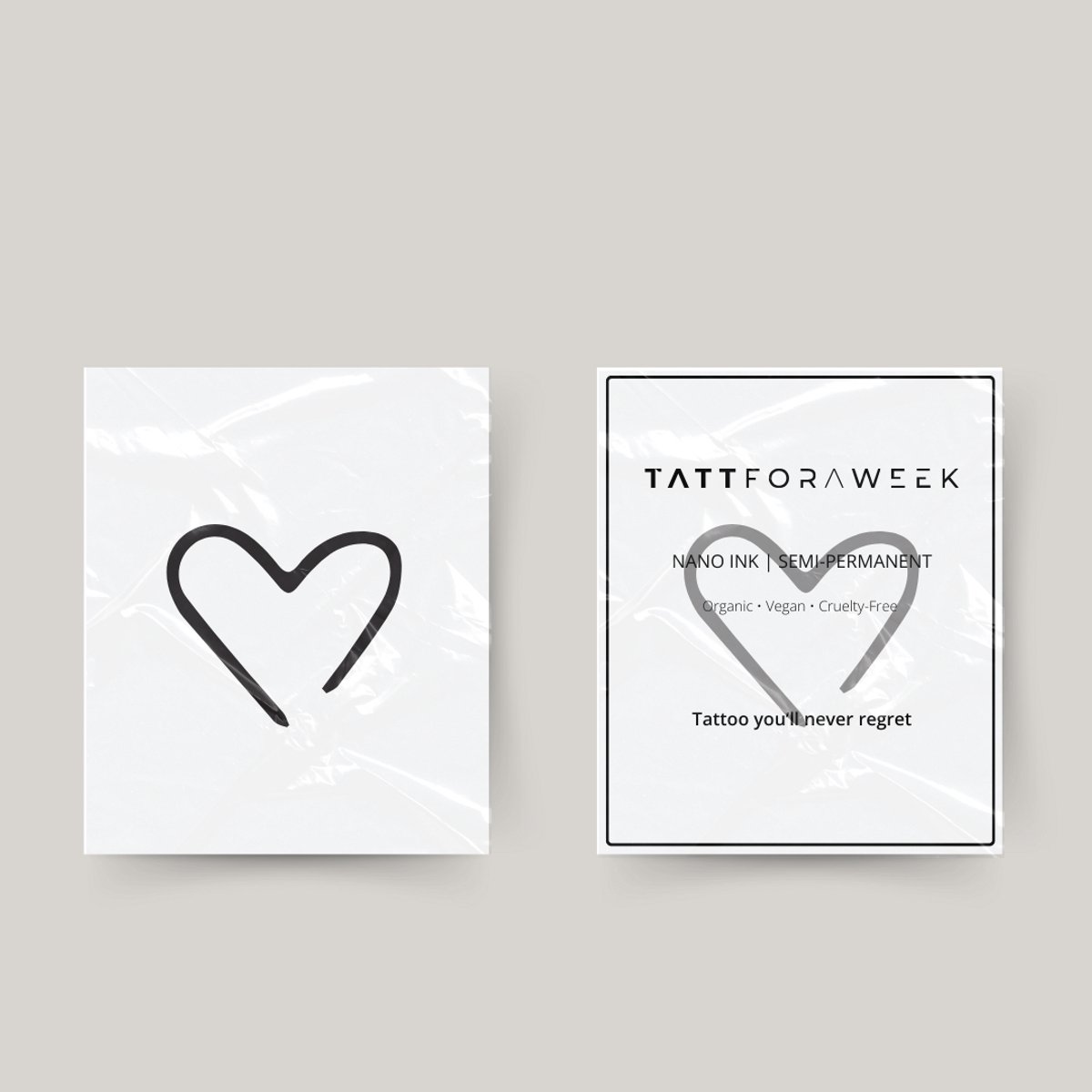 Tijdelijke tattoo onderbroken hartje | Neptattoo volwassenen | Tijdelijke tattoo voor volwassenen | Temporary tattoo | Plaktattoos voor volwassenen | Neptattoos | Probeer zorgeloos een tattoo | tattforaweek